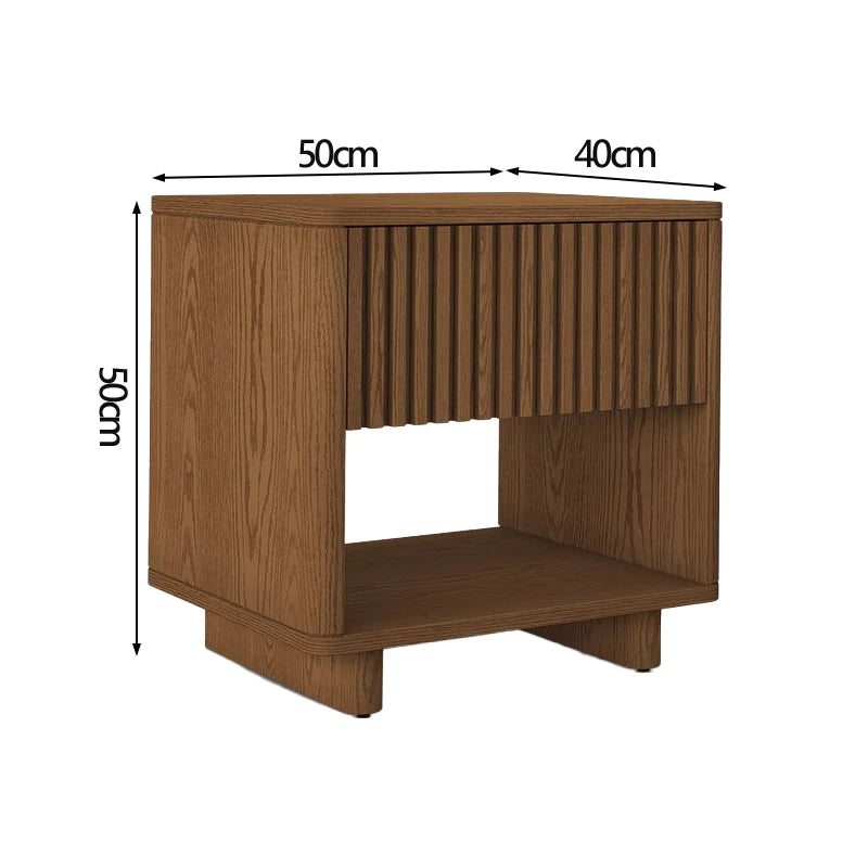 Minimalist Modern Nightstand Wood Simple Aesthetic Trendy Bedside Table Luxury Storage Mesita De Noche Bedroom Furniture