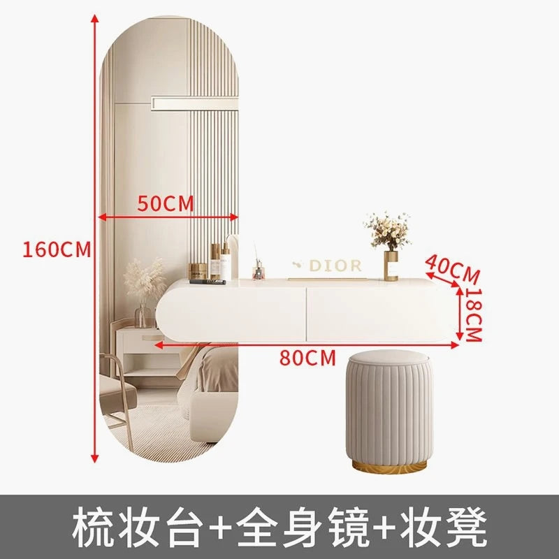Minimalist White Dressing Table Organizer Cream Closets Organizer Dressing Table Light Luxury Nordic Vestidores Trendy Furniture