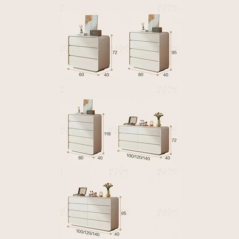 Minimalist Design Cabinet Luxury Office White Drawers Cabinet Hidden Handles Storage Armoire De Rangement House Accessories