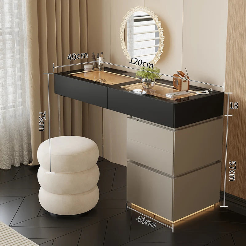 Minimalist Home Dressing Table Womens Luxury Storage Comfortable Dressing Table Modern Mirror Muebles De Dormitorio Furnitures