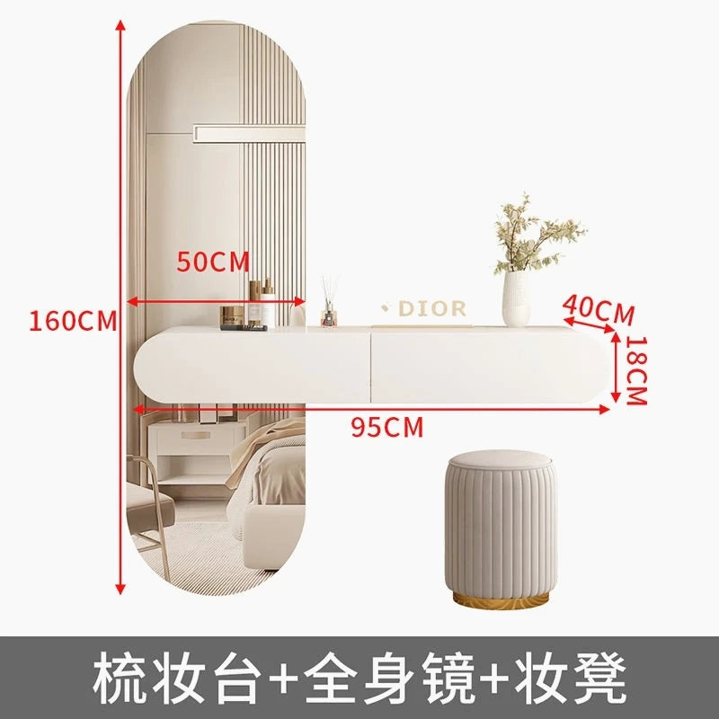 Minimalist White Dressing Table Organizer Cream Closets Organizer Dressing Table Light Luxury Nordic Vestidores Trendy Furniture