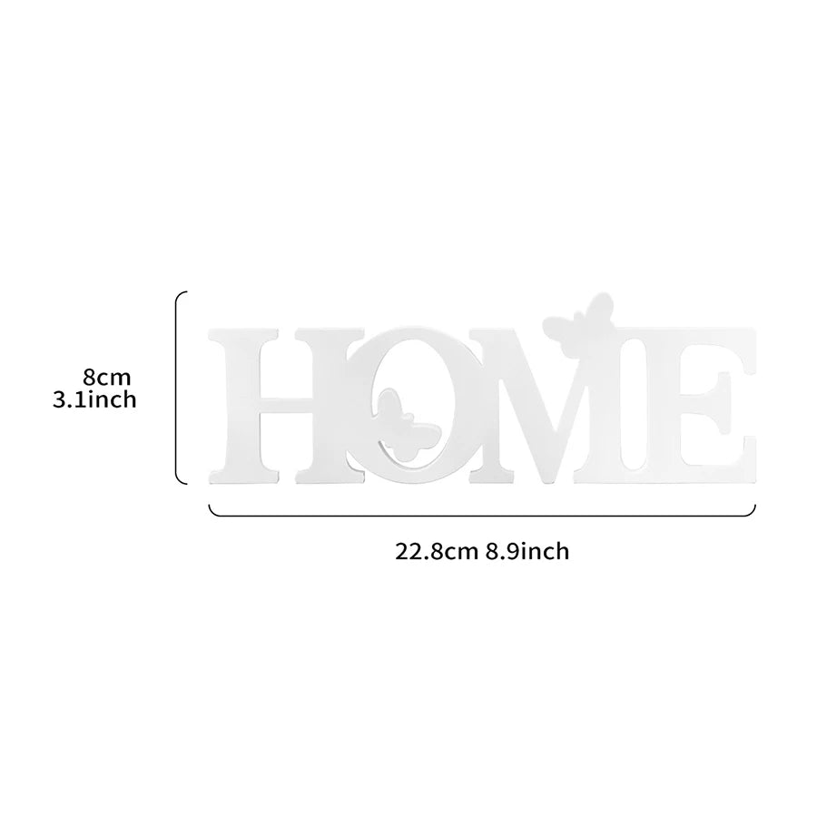 Modern Minimalist Style White Butterfly Letter Home Desktop Decoration for Bedroom, Living Room, Entryway, and Coffee Table