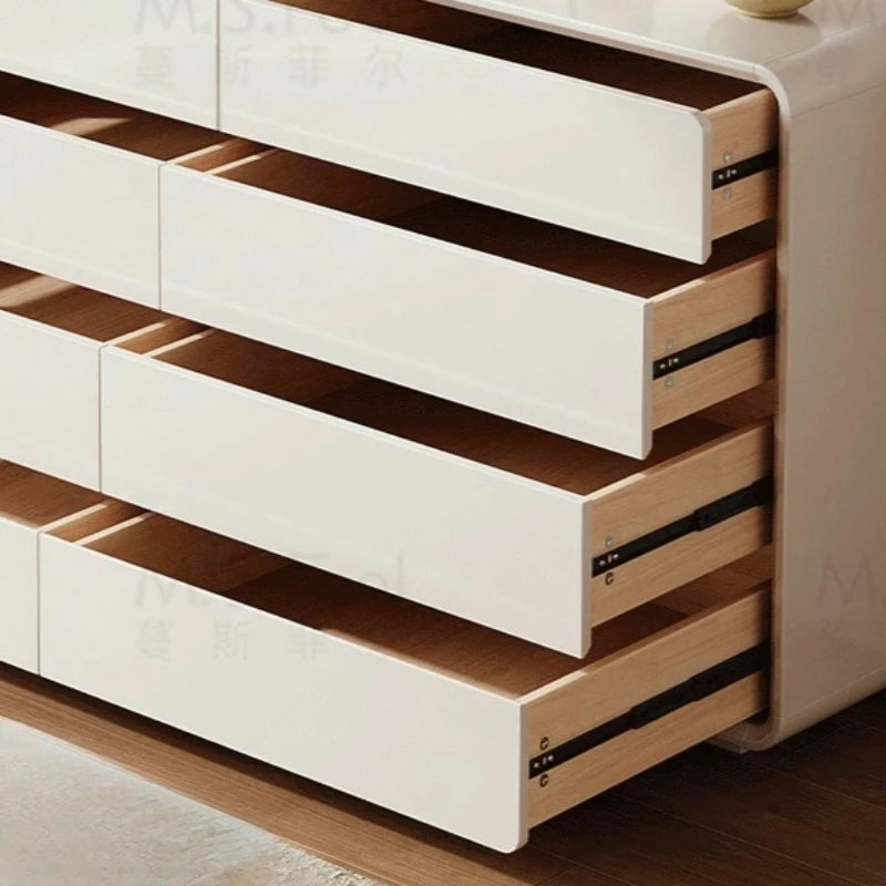 Minimalist Design Cabinet Luxury Office White Drawers Cabinet Hidden Handles Storage Armoire De Rangement House Accessories