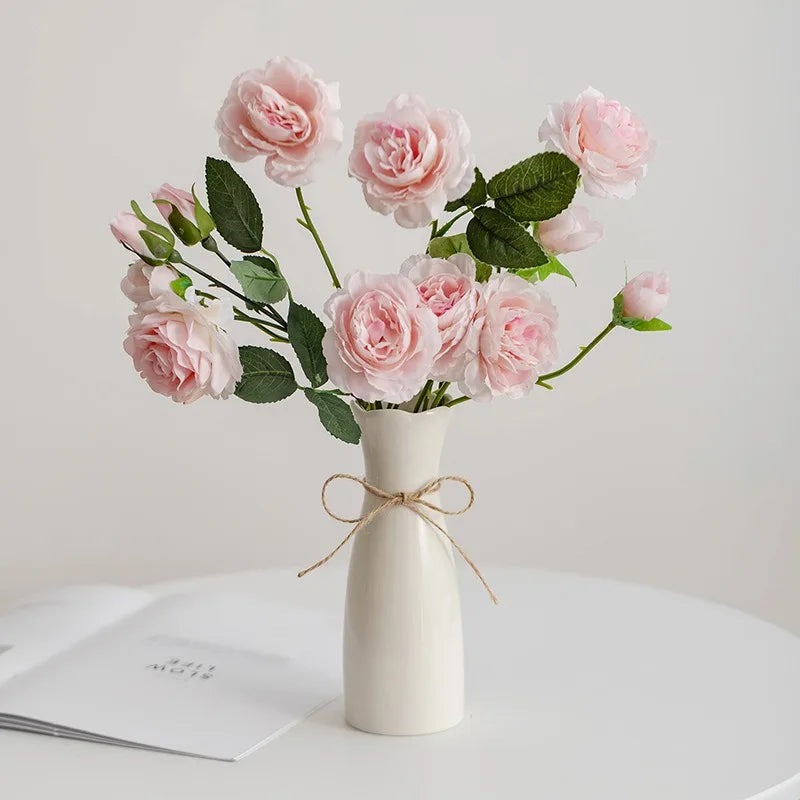 Minimalist White Ceramic Vase, Nordic Creative Home Decoration, Suitable for Living Room, Dining Table & Office