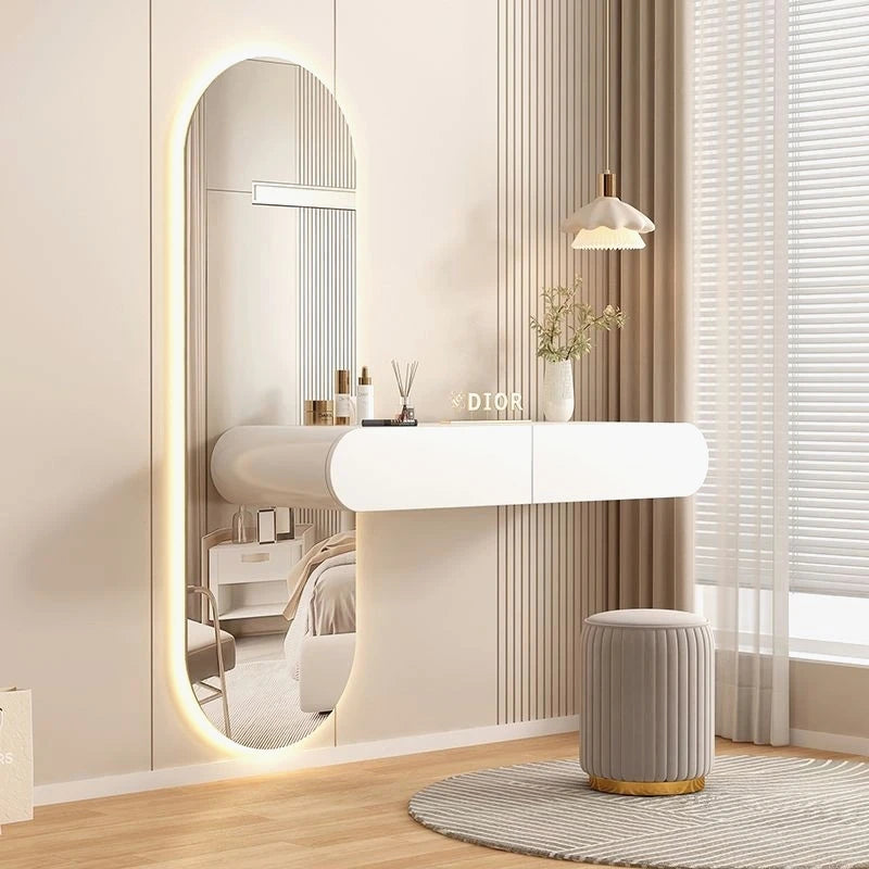 Minimalist White Dressing Table Organizer Cream Closets Organizer Dressing Table Light Luxury Nordic Vestidores Trendy Furniture