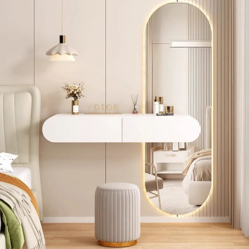 Minimalist White Dressing Table Organizer Cream Closets Organizer Dressing Table Light Luxury Nordic Vestidores Trendy Furniture