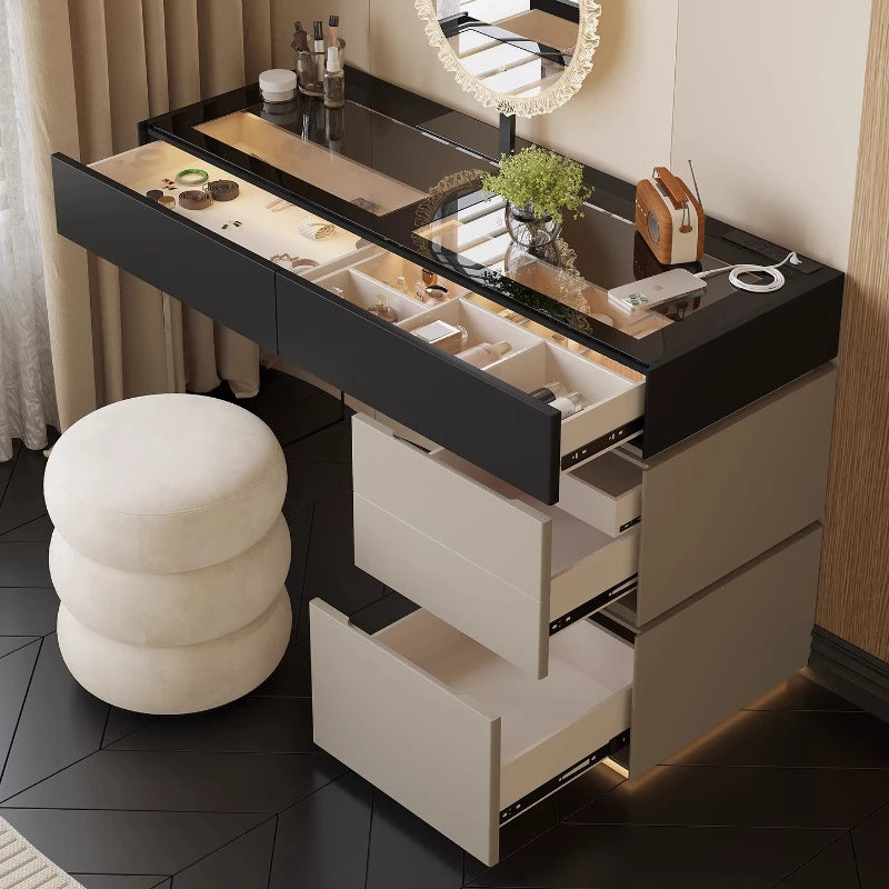 Minimalist Home Dressing Table Womens Luxury Storage Comfortable Dressing Table Modern Mirror Muebles De Dormitorio Furnitures