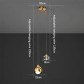 Nordic Minimalist Long Line Living Room Home Decor Modern Simple Crystal Pendant Light Luxury Bedroom Bedside Hanging Lamp