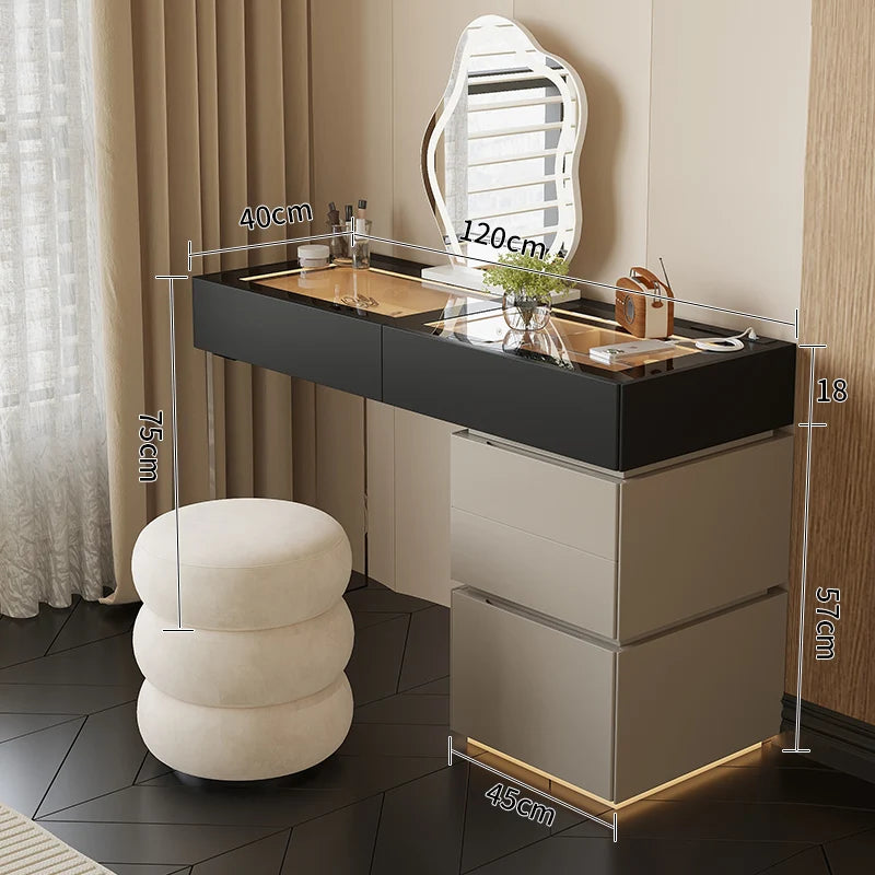 Minimalist Home Dressing Table Womens Luxury Storage Comfortable Dressing Table Modern Mirror Muebles De Dormitorio Furnitures
