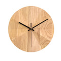 Minimalist wooden wall clock; round clock; living room and bedroom décor; silent; premium solid wood finish