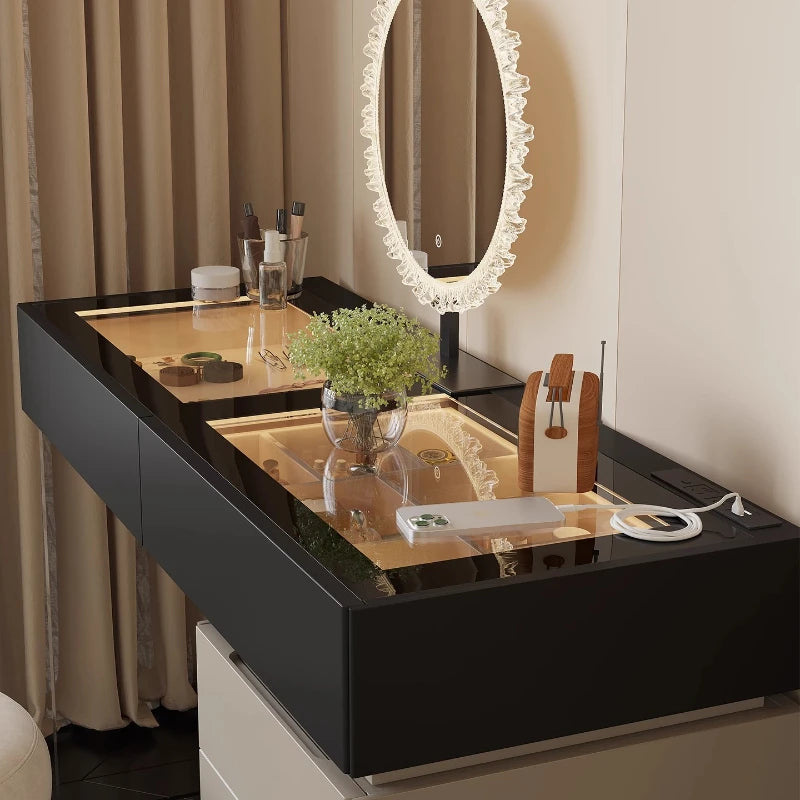 Minimalist Home Dressing Table Womens Luxury Storage Comfortable Dressing Table Modern Mirror Muebles De Dormitorio Furnitures