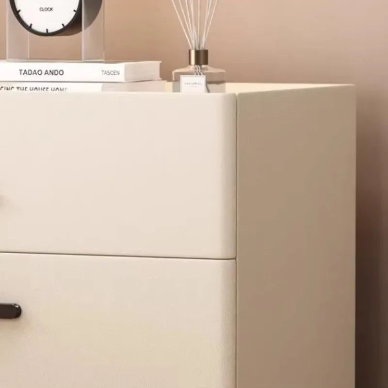 Minimalist Decor Bedside Table Luxury Chic Modern Wooden Chest Storage Charging Side Bed Table Station Interior Room Decoration